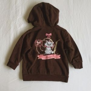 disney aristocats marie zip-up hoodie sweatshirt 18 months baby girl